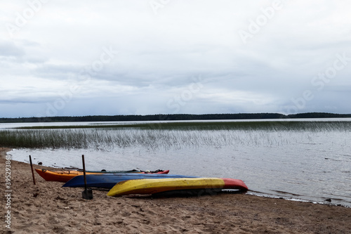 canoe on lake