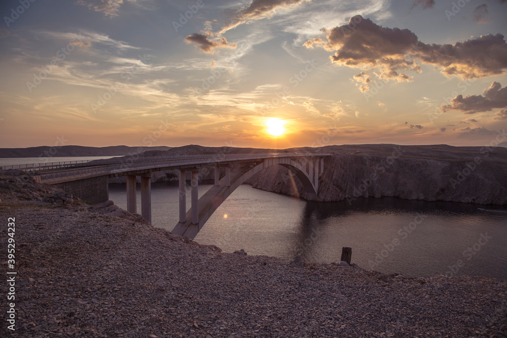Bridge to Island of Pag in Croatia