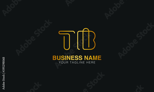 TB T B  initial based letter typography logo design vector 