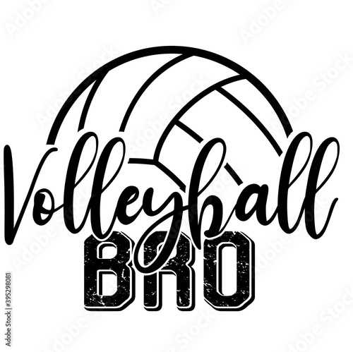 Volleyball bro isolated on the white background. Vector illustration