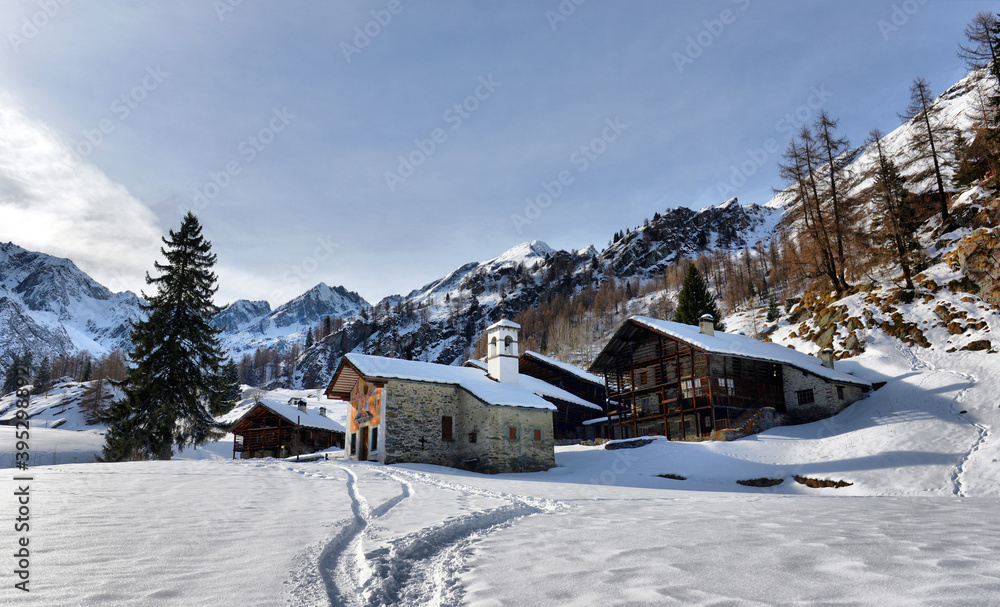 winter landscape in the Alps winter landscape in the Alps