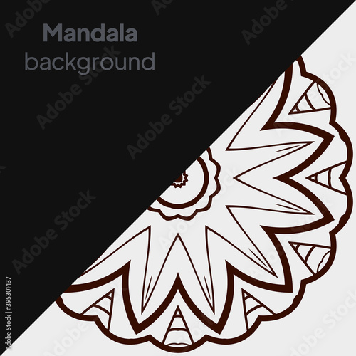 Floral mandala. Vector illustration. luxury wedding, beauty fashion concept, royal holiday party cards.