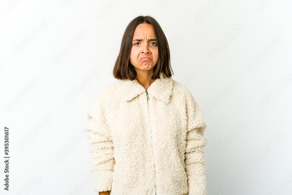 Young mixed race woman sad, serious face, feeling miserable and displeased. Young mixed race woman sad, serious face, feeling miserable and displeased.