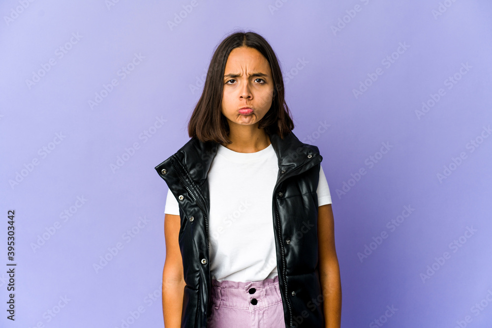Young mixed race woman sad, serious face, feeling miserable and displeased. Young mixed race woman sad, serious face, feeling miserable and displeased.