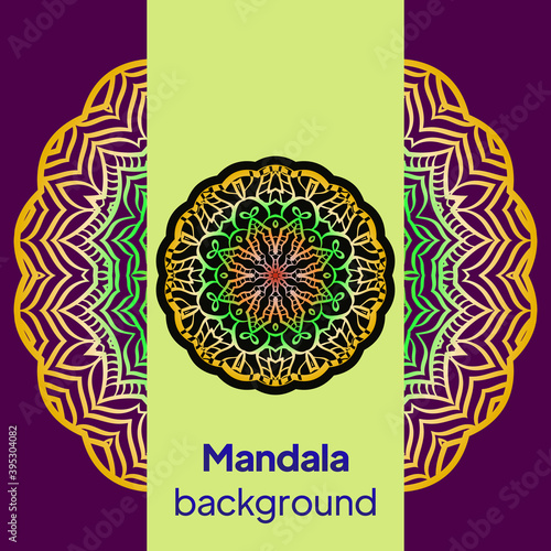 Flower Mandala. Vintage decorative elements. luxury wedding, beauty fashion concept, royal holiday party cards. Vector illustration