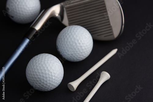 golf ball and iron stick