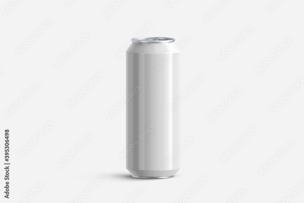 Aluminum can on white background 3d render