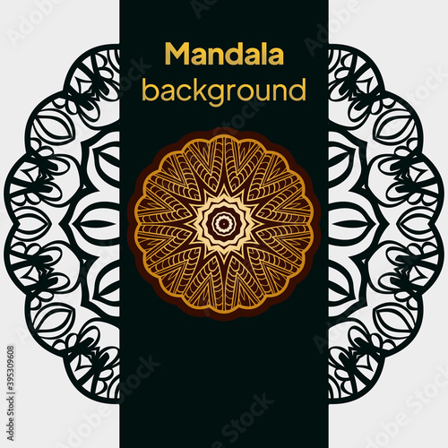 Background design with mandala. luxury wedding, beauty fashion concept, royal holiday party cards. vector illustration
