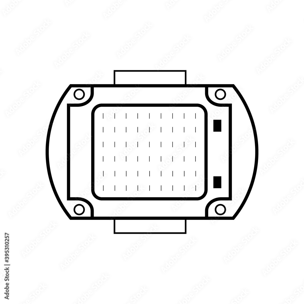 Fototapeta premium bright LEDs. luminescent warm cold emitted light. economical eco-friendly energy-saving light source. the lights of the matrix electronics