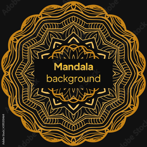 Background design with mandala. luxury wedding, beauty fashion concept, royal holiday party cards. vector illustration