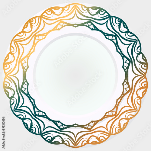 Ornamental decorative rosettes, mandala. vector illustration