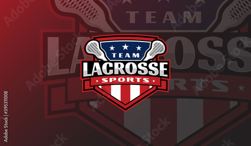 Lacrosse Logo sport suitable for team, league, tournament, emblem design