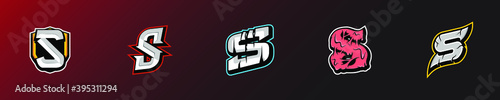 Set of initial sport/esport logo design