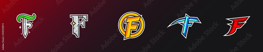 Obraz premium Set of initial sport/esport logo design