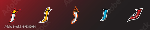 Set of initial sport/esport logo design
