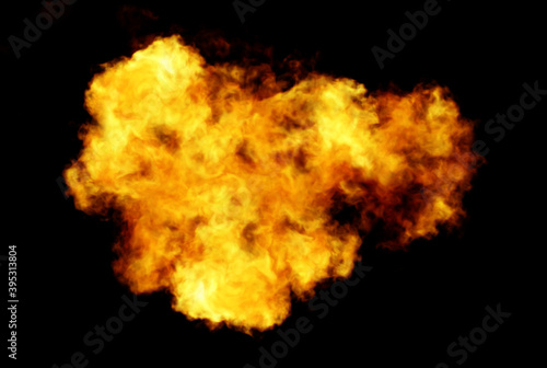 Fire Flames Isolated On Black Background © Visual Voyager