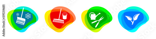 House and garden service graphic in vector quality.