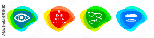 Optical service buttons in vector quality.