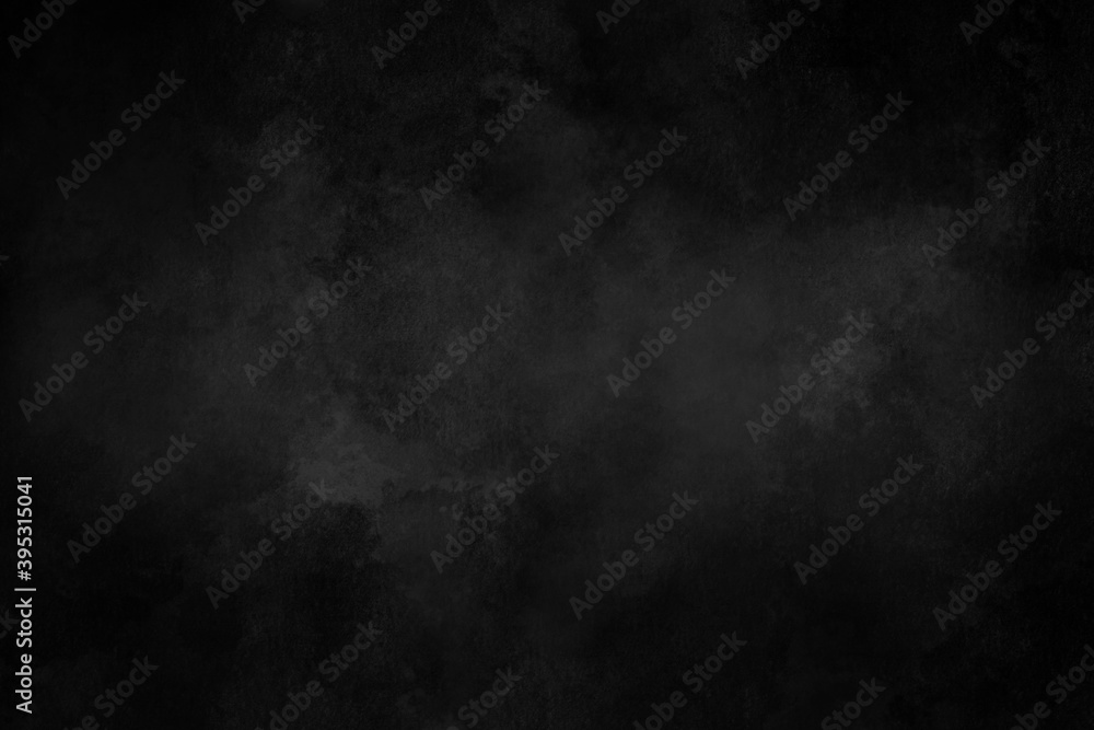 Obraz premium Concrete wall black color for background. Old grunge textures with scratches and cracks. Black painted cement wall texture.