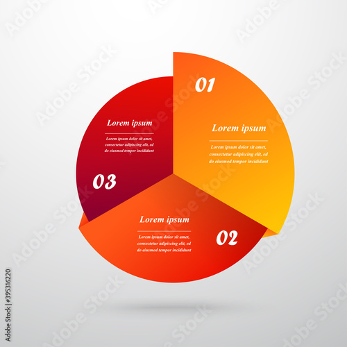 Vector infographic circle template.