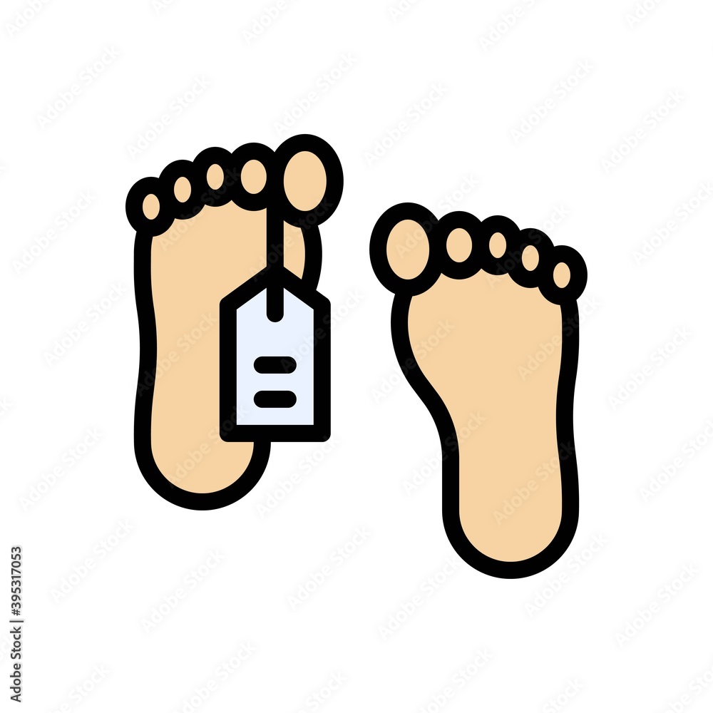 sickness and disease related patient with death tag vectors with editable stroke,