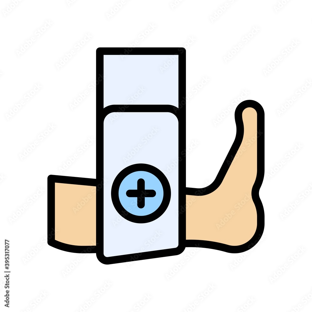 sickness and disease related patient with feet injury problem vectors with editable stroke,