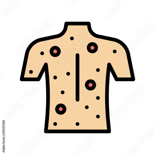 Obraz na płótnie sickness and disease related patient with skin problem vectors with editable stroke, w salonie