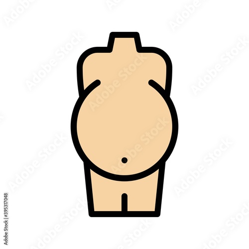 Obraz na płótnie sickness and disease related patient with fat and gas problem vectors with editable stroke, w salonie