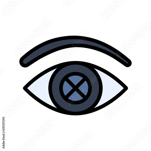 sickness and disease related humen blind eye disease vectors with editable stroke,