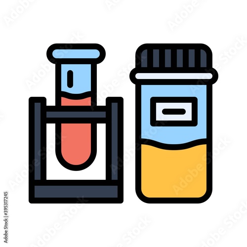 Obraz na płótnie sickness and disease related vaccine bottles vectors with editable stroke, w salonie