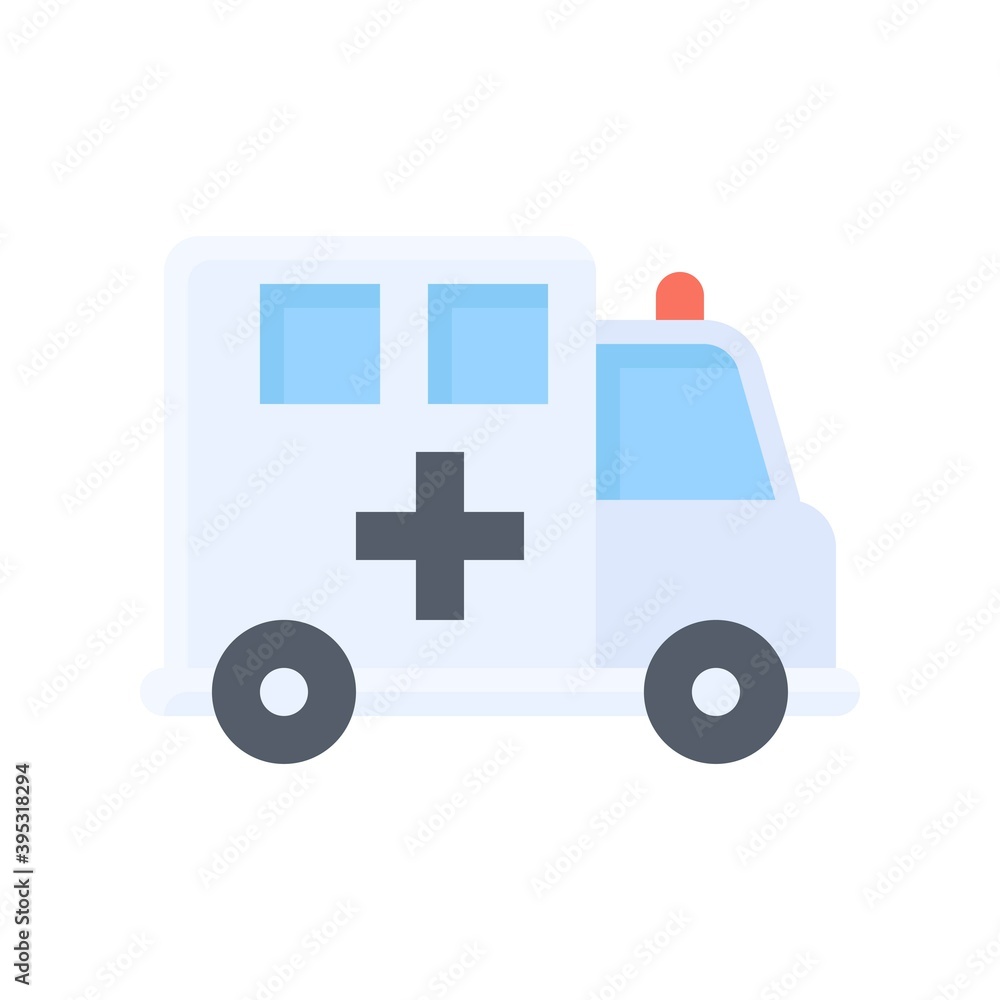 sickness and disease related ambulance van with plus sign vectors in flat style, sickness and disease related ambulance van with plus sign vectors in flat style,