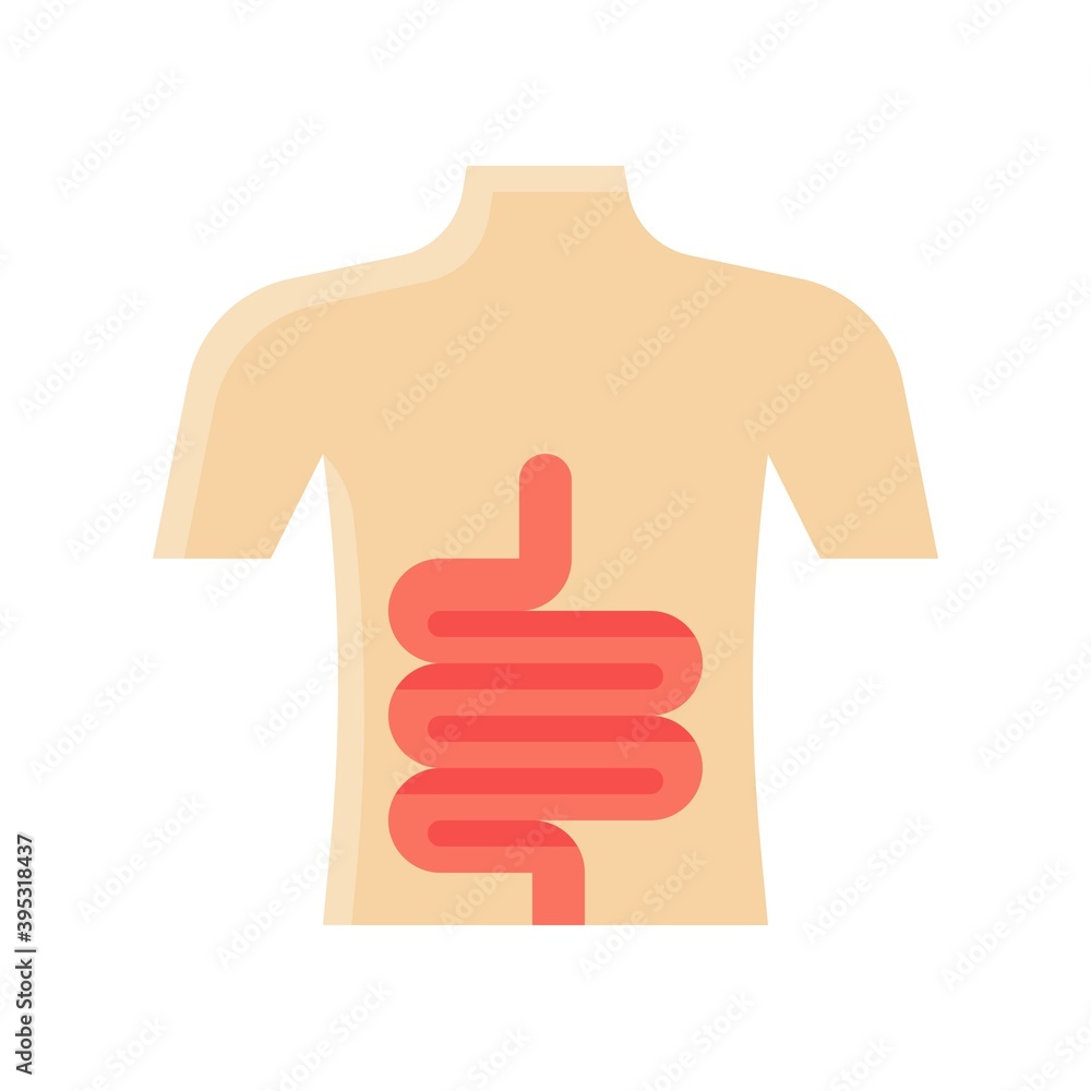 sickness and disease related patient with digestion problem vectors in flat style,