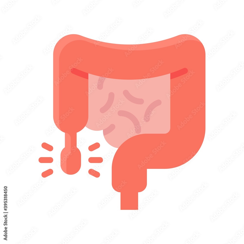 sickness and disease related patient with digestion problem vectors in flat style,