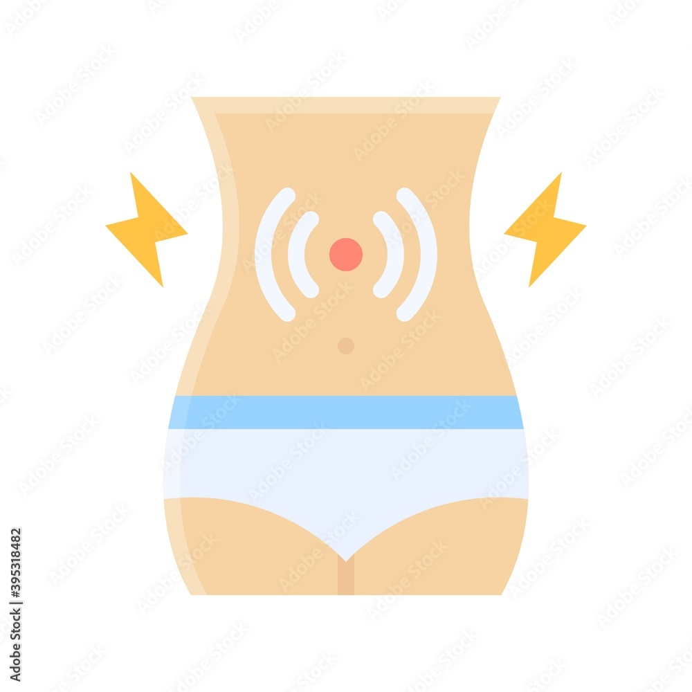 sickness and disease related patient with back pain problem vectors in flat style,