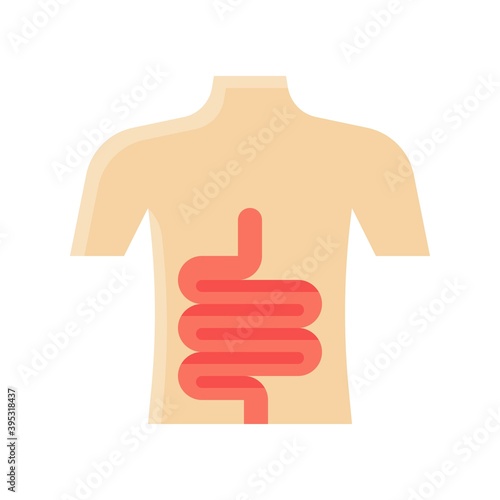 Obraz na płótnie sickness and disease related patient with digestion problem vectors in flat style, w salonie