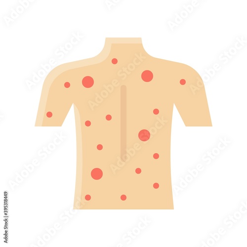 Obraz na płótnie sickness and disease related patient with skin problem vectors in flat style, w salonie