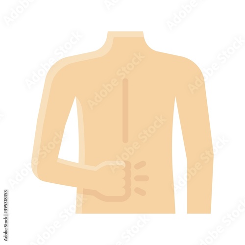 Obraz na płótnie sickness and disease related patient with abdomen pain problem vectors in flat style, w salonie