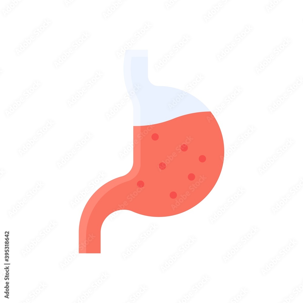 sickness and disease related stomach pain or disease vectors in flat style,