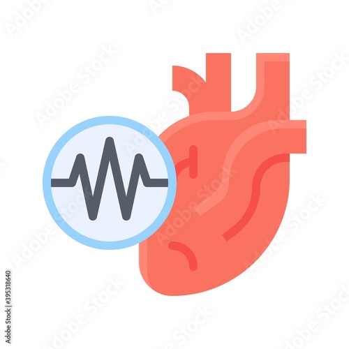 Obraz na płótnie sickness and disease related heart pain or disease vectors in flat style, w salonie