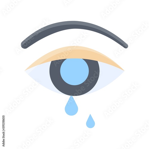 Obraz na płótnie sickness and disease related humen eye water droping disease vectors in flat style, w salonie