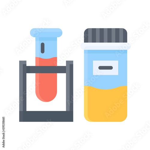 Obraz na płótnie sickness and disease related vaccine bottles vectors in flat style, w salonie