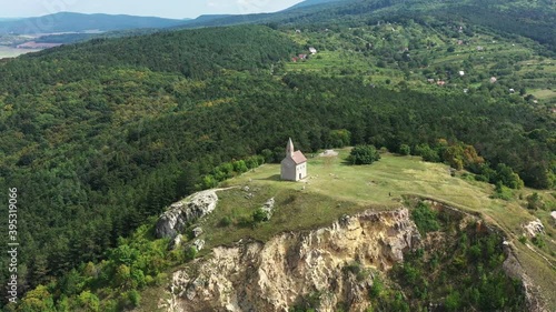 Aerial view of Drazovsky Church in Nitra, Slovakia photo
