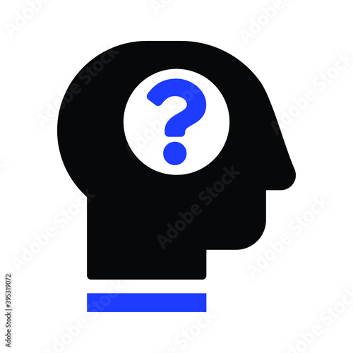 Head Question Mark Vector Icon