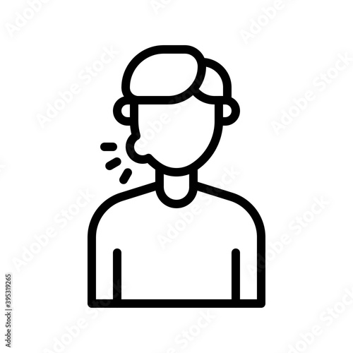 Obraz na płótnie sickness and disease related boy or patient face swelling vectors in lineal style, w salonie