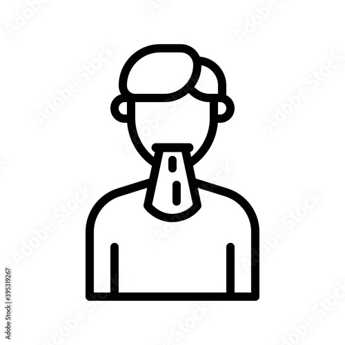 Obraz na płótnie sickness and disease related patient or boy vomiting vectors in lineal style, w salonie