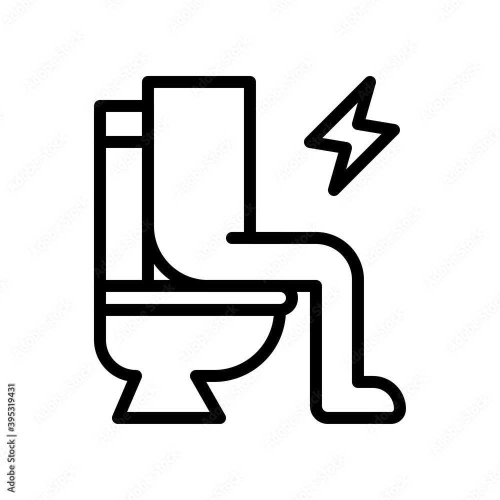 sickness and disease related patient with constipation pain problem vectors in lineal style,