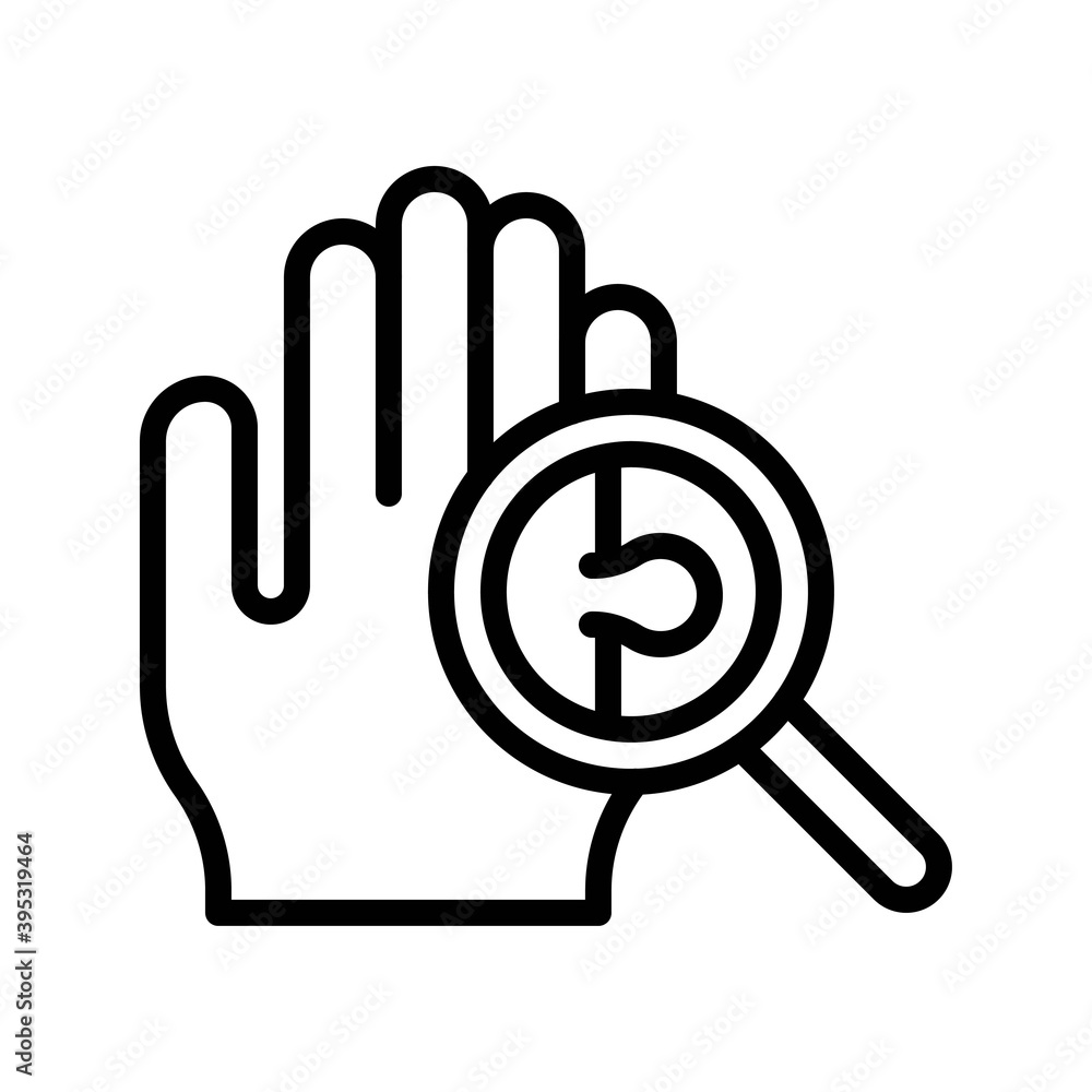 sickness and disease related patient with extra finger problem vectors in lineal style,