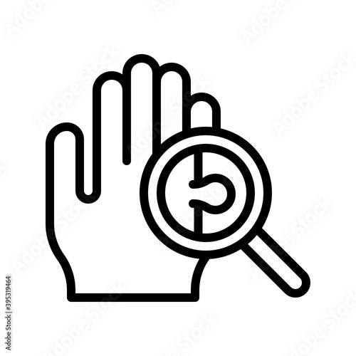 Obraz na płótnie sickness and disease related patient with extra finger problem vectors in lineal style, w salonie
