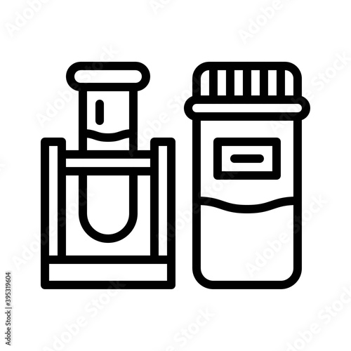 Obraz na płótnie sickness and disease related vaccine bottles vectors in lineal style, w salonie