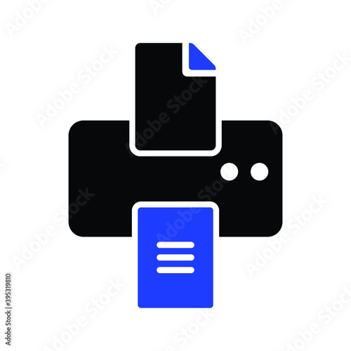 Vászonkép Pinter with Paper Vector Icon